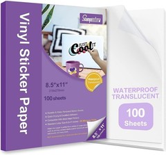 Translucent Printable Vinyl Sticker Paper – Versatile 10 Pack for DIY Crafts