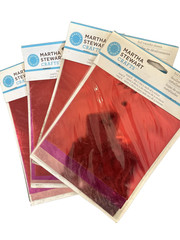 Martha Stewart Foil Transfer Sheets Lot of 4 Sets Metallic Sheen Tropical Colors