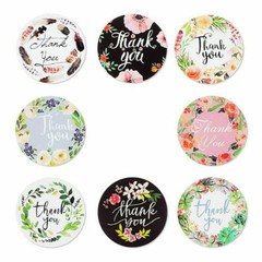 2 Roll / 1000 pcs 1″ Assorted Floral Thank You Stickers Round Sealing Labels US