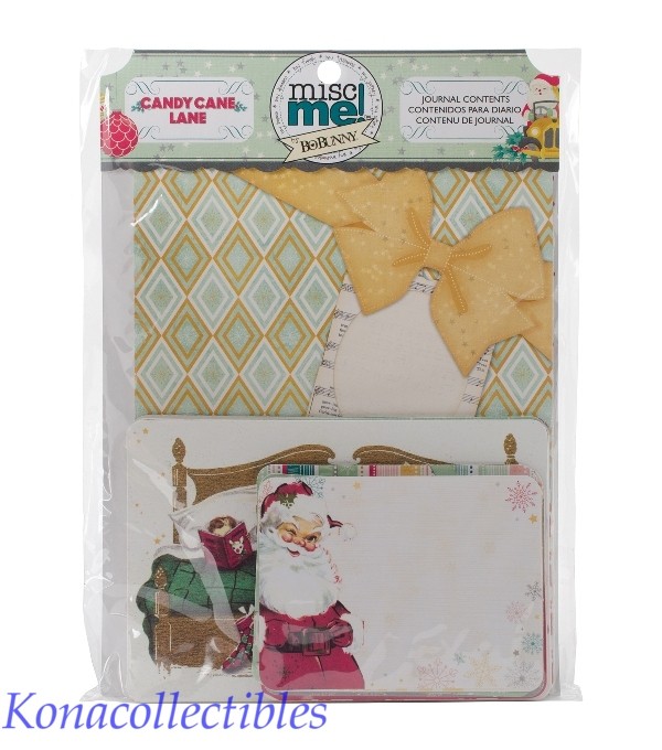 Bo Bunny Misc Me 4″X6″ & 3″X4″ Journal Pack Candy Cane Christmas Vintage!