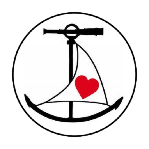 48 Sail Boat Heart!! ENVELOPE SEALS LABELS STICKERS 1.2″ ROUND