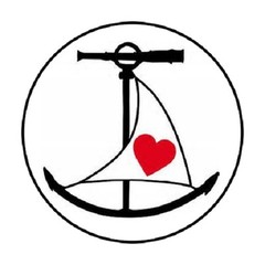 48 Sail Boat Heart!! ENVELOPE SEALS LABELS STICKERS 1.2″ ROUND