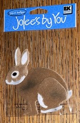 RARE Jolees Bunny Rabbit Brown White Pet Bunnies Animal Easter Scrapbook Sticker