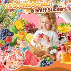 300PCS Large Scratch and Sniff Scented Stickers for Kids, Incentive Smelly Su…