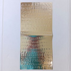 Lot of 4 Creative Memories Silver/White/Dark Green ABC/123 Stickers Sheets