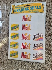 Neat Stickers Grading Seals Teachers Eureka Paper Magic Group USA NOS Vtg READ
