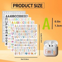 Waterproof Vinyl Mini Letter Stickers – 1560 Count for Crafting and Organizing