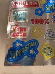 Vtg Stickers 80s Hallmark Razzle Dazzle Stickers School Encouraging RARE HTF