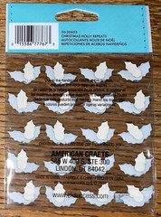 Jolees Christmas Holly Repeats Green Red Berries Glitter Gems Holiday Stickers