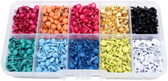 500Pcs 10Colors 5 * 8Mm Mini Brads Paper Fasteners Brads Metal round Brads for P