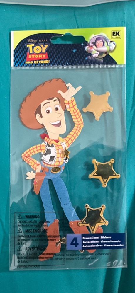 JOLEE Disney Dimensional Stickers EK Success TOY STORY WOODY