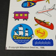 Vintage Race Car Stickers Transportation Ice Cream Bus Millennium Direct Sheet