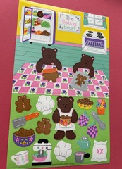 Vintage Sandylion Baking Bears Maxi Activity Sticker Sheet