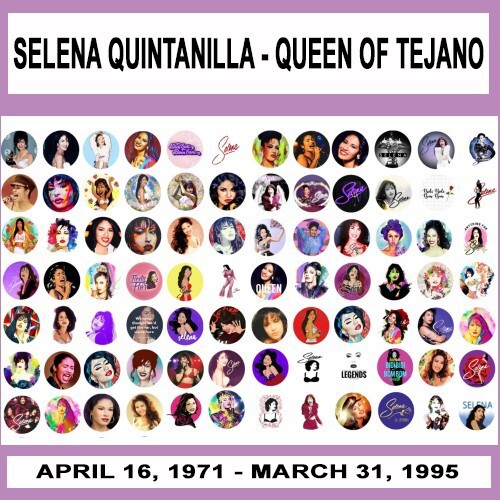 100 Precut SINGER SELENA QUINTANILLA BOTTLE CAP CHARM TRAY IMAGES 1 inch
