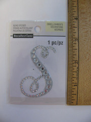 Recollections MONOGRAM S Bling Sticker 1 Piece NOS