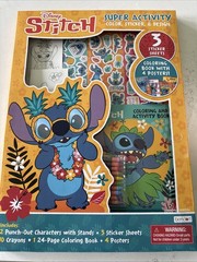 Disney Stitch Super Activity Color Sticker & Design Kit NEW SEALED