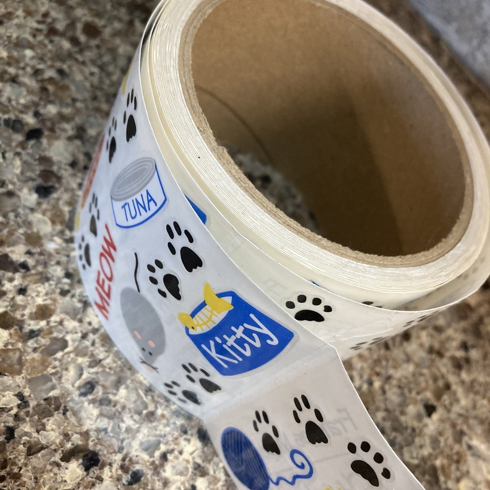 FMI Frances Meyer Sticker Roll 53 Sheets Cat Kitty Fun Kitten Stickers Lot