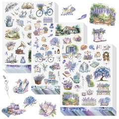 Eaasty 930 Pcs Wisteria Spring Stickers Natural Purple Flower Vinyl Colorful