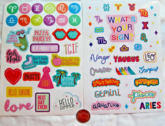 Fashion Angels stickers HOROSCOPE signs astrology teen sayings