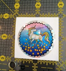 Vintage Stickers Rainbow Unicorn Prism Sticker RARE