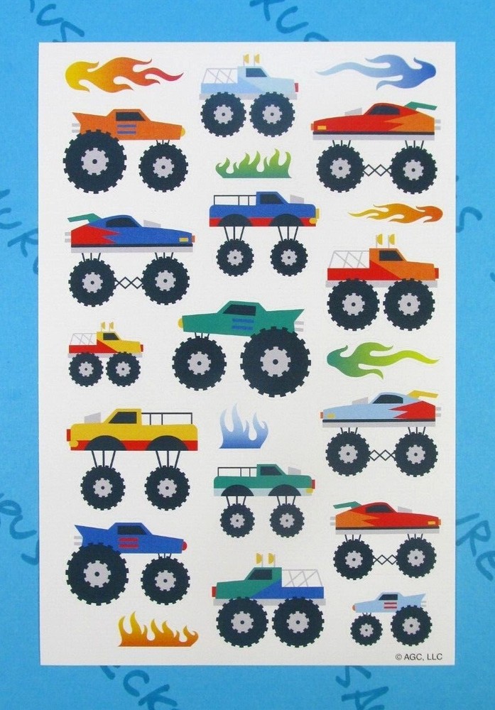 Monster Trucks Sticker Sheet American Greetings