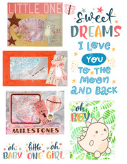 Junk Journal Supplies Little One Collage Sheet Scrapbook Card Making Crafts