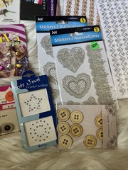 Scrapbooking & Card Making Embellishment Lot Rhinestones Rub-Ons Stickers DIY