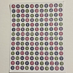 Vintage Scrapbook Alphabet LOT – 16 Sets of Circular Shaped Letters/Numbers