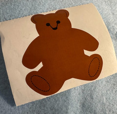 Vintage 1980s sticker reprint Mrs. Grossman Large Teddy Bear