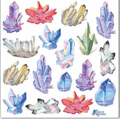Violette Stickers Pastel Crystals Geode Rock Craft Planner Supply Scrapbook