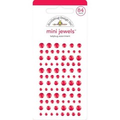 Crafts Doodlebug Mini Jewels Repeats Assorted Sizes Gems Bling Ladybug Red