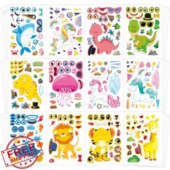 Cosomia 48 Sheets Mixed Animal Stickers
