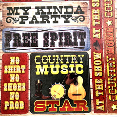 Reminisce Country Music Cardstock Stickers Rowdy Friends Line Dancing 2012 Rare