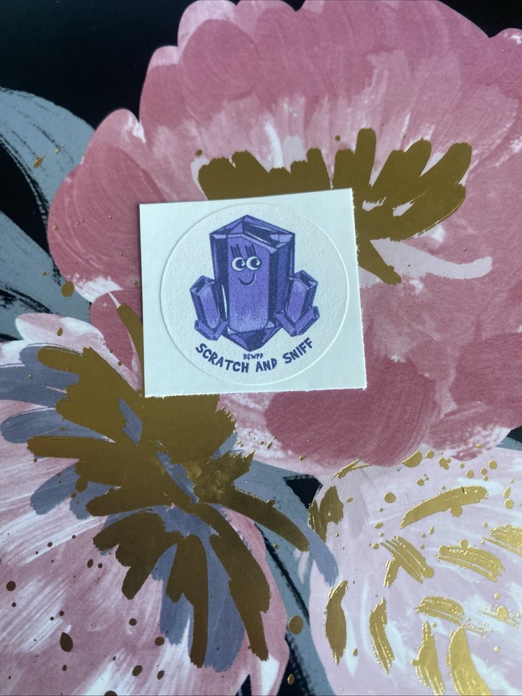 WW Small Scratch N Sniff Sticker Mod Grape Rock Candy Scented