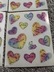 Vintage AGC, Inc Stickers Heart Love Messages Valentines Colorful 4 sheets