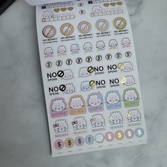 Wonton in A Million Sticker Sheet Budget Money Pad