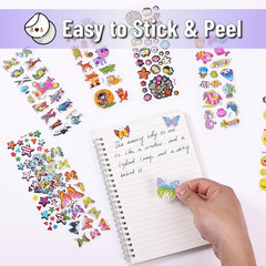 3D Puffy Stickers for Toddlers & Kids, 40 Sheets, 794 Pieces, Assorted Themes