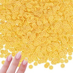 Polymer Clay Slices, 100g Lemon Slice Fruit Art Slices, Yellow