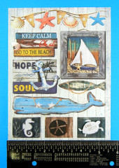Beach & Tropical Vacation Pop Up Dimensional Sticker Sheet