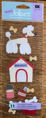 RARE Jolees Poodle Dog House Bone Food Treats Ball Pet Puppy Scrapbook Stickers