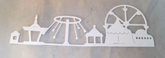 Deluxe Amusement Park Die Cut Assortment * Two Sets * Black or White Cardstock