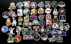 NASA Stickers Space Shuttle Launch Vinyl Decals Rocket Missions Pack Lot 50 pcs