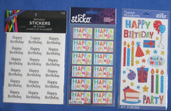 #2 NEW Lot-17 Package Stickers Envelope Seal Birthday Cardmaking Scrapbook Craft