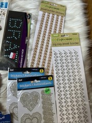 Scrapbooking & Card Making Embellishment Lot Rhinestones Rub-Ons Stickers DIY