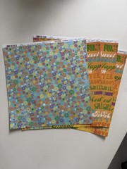 Little Yellow Bicycle Free Spirit Peace Fabric Glitter Stickers FS-202