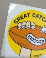 Vintage GLOSSY Trend Great Catch Leather FOOTBALL Scratch & Sniff Sticker Sheet
