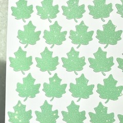 Glitter Leaf Stickers! – 0.5 to 3 inch – Choose a Size and Color!