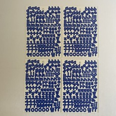 Provo Craft Alphabitties Scrapbook Stickers Fat Dot Blue Lot of 4