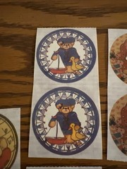 Vintage Stickers Lucy Rigg Teddy Bears Lot Of 18 Stickers