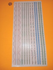 Scrapbook Border Stickers Sheet Scallop Vine Lace Washi Style Embellishments